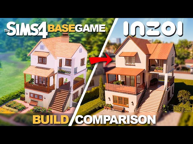 The Sims 4 (base game) vs InZOI - BUILD MODE Comparison