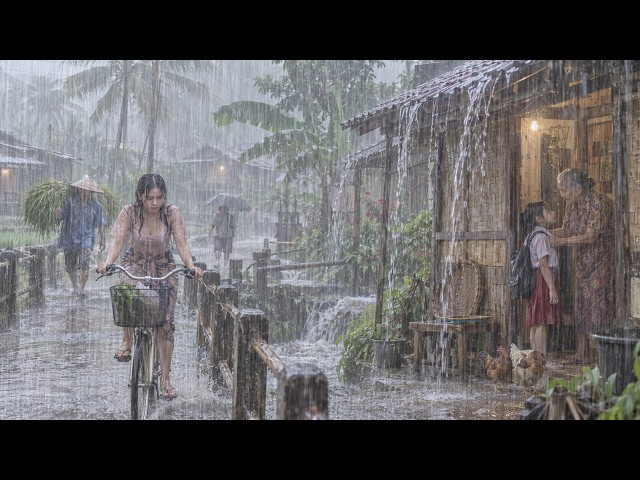 ALARMING!! Heavy Rain, Storms, and Strong Winds in Indonesia – You'll Fall Asleep in 3 Minutes