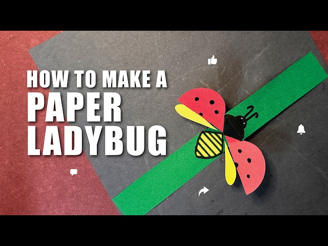 How to Make a Paper Ladybug 🐞 Easy DIY Craft for Kids | 5 Minute Paper Craft #trending #papercraft