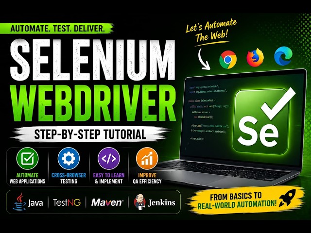 Selenium Full Course for Beginners to Advanced | Session1 | Java + Automation Testing | 2026