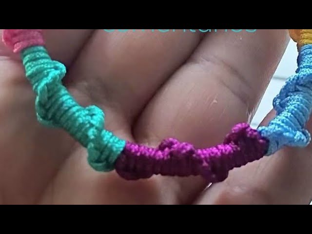 Colorful festive knot bracelet tutorial #macrame #threadbracelets