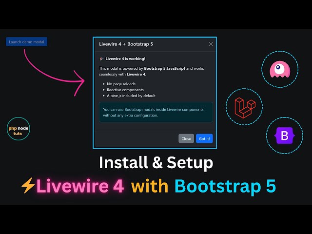 😯Bootstrap 5 with Livewire 4 Installation (Complete Guide) |Setup Guide for Bootstrap 5 & Livewire 4