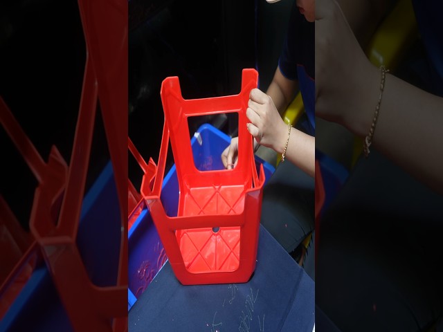 Mass production of PLASTIC products. Process of VIETNAM COMPANY making ton of little plastic stools