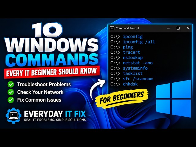 10 Windows Commands Every IT Beginner Should Know