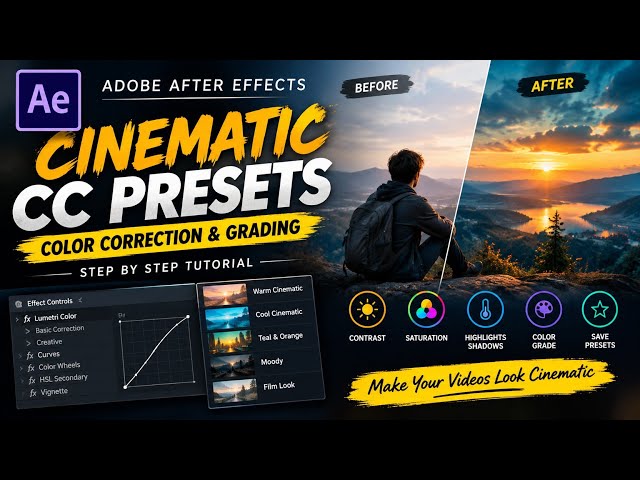 Cinematic CC After Effects Presets | Professional Color Grading Tutorial | After Effects CC