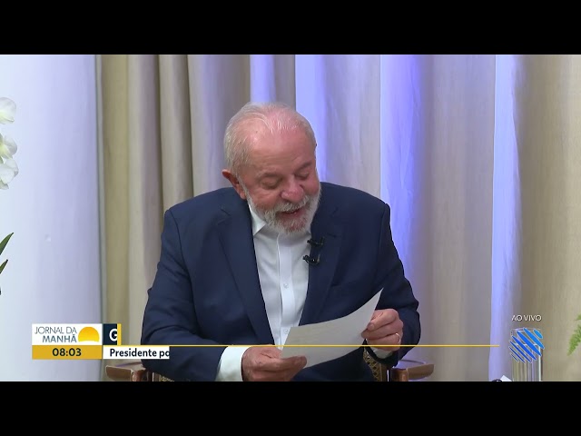 President Lula gives an interview to Jornal da Manhã Bahia