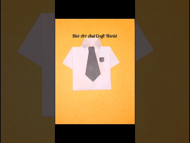 How to make paper shirt with tie / origami shirt #shorts #papershirt