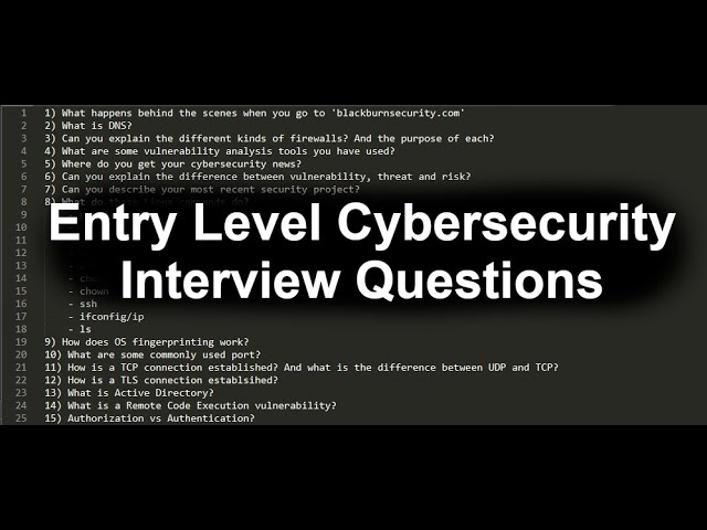 Nailing your First Cybersecurity Interview! (Junior Level)