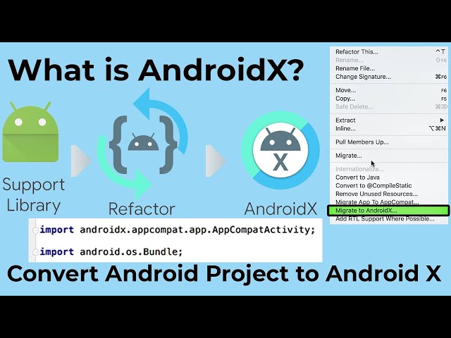 What is Android X? Why? How to Convert Existing Android Studio Project to Android X? | U4Universe