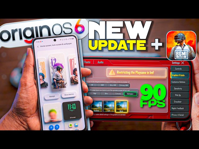 For iQOO & Vivo users LATEST 😯 OriginOS 6 Best UpDate | BGMI 90 FPS ENABLE 🤩 #originos6 #iqoo #vivo
