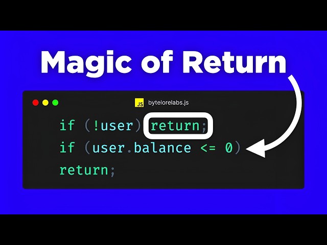JavaScript Early Return Explained | Stop Nesting if Statements