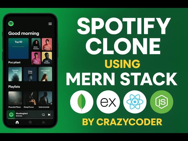 Build a Spotify Clone Using MERN Stack | Full Project by CrazyCoder