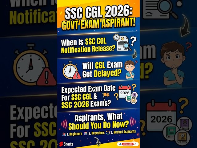 SSC CGL 2026 Notification Delay & Expected Exam Date #ssccgl2026 #ssccgl