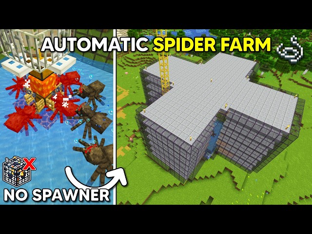 Minecraft String Farm Farm | No Spider Spawner - (2000/hr)