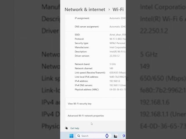 Forgot wifi password? Find it now on Windows 11 #shorts #windows11 #tips