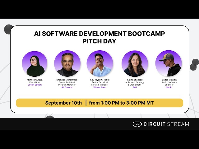 Circuit Stream AI Software Development Pitch Day (September 10 2026)