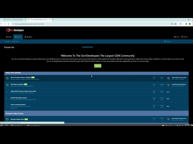 How To Register A New Account On GSMDevelopers Forum