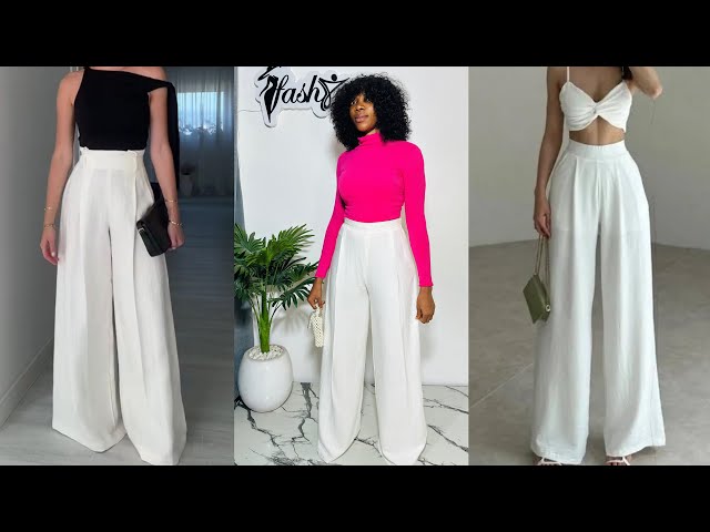 How to Cut and Sew a Wide leg Palazzo Pant Trouser with Pleats