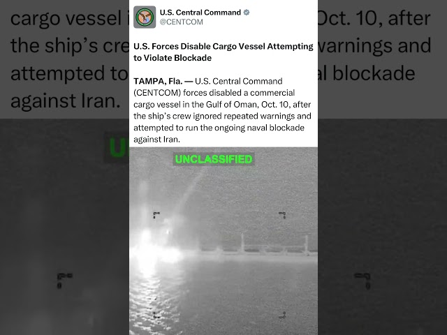 U.S. Forces Disable Cargo Vessel Attempting to Violate Blockade
