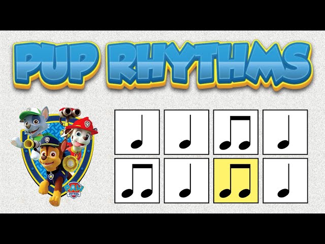 Pup Rhythms | Paw Patrol Play Along | Eighth & Quarter Notes / Rests | Level 2