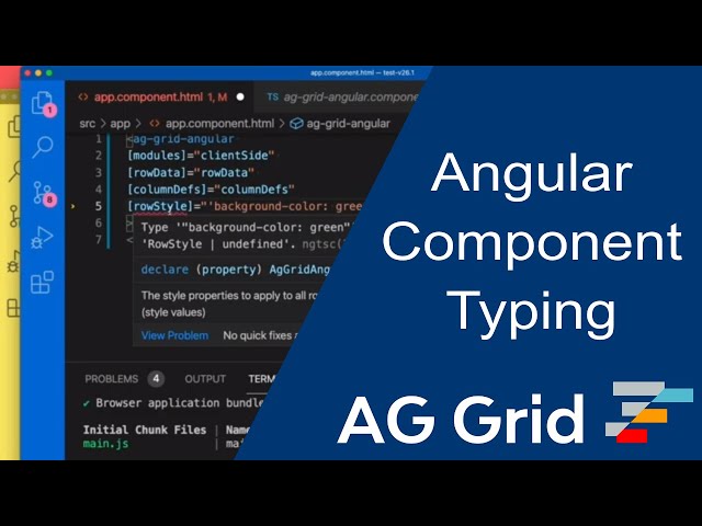 Angular Component Types in IDE with AG Grid