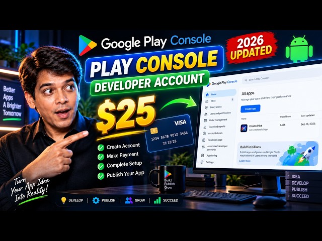 How to Publish Apps on Play Store in 2026 | Create Developer Account