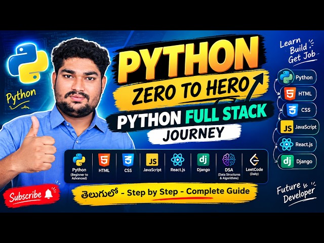 Python Full Stack Developer Course in Telugu | Class 1 | Instruction, Program, Software & Hardware