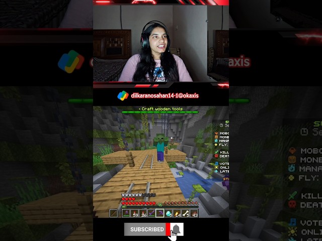Found Spore Blossom in a Cave during mining in Minecraft Game #minecraft #game #gameplay #reaction