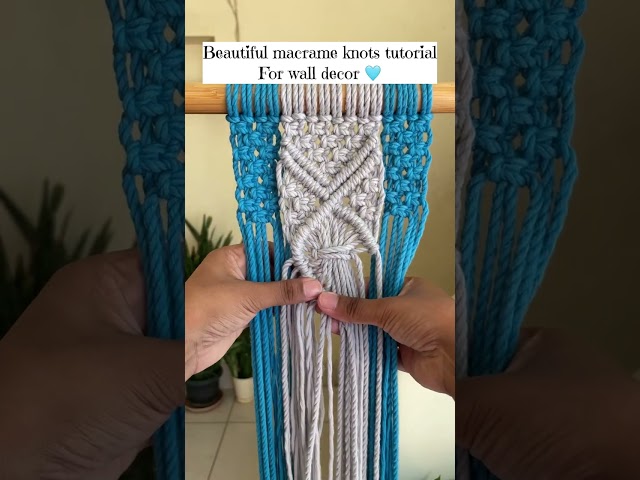 ✨ Elegant Macrame Wall Hanging | Beautiful & Easy Macrame Pattern 🤍💜