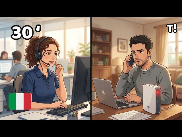 Italian for Beginners: Real Call Center Conversation in Italy (A1-A2)