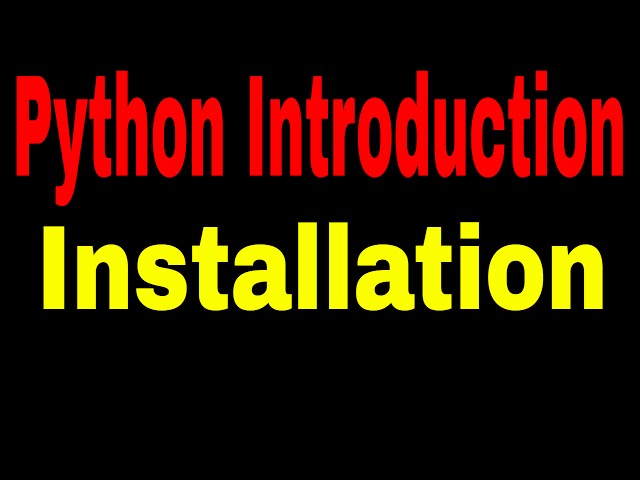 Python Introduction and Installation In Telugu