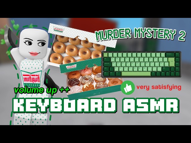 PLAYING MM2 as Krispy Kreme | KEYBOARD ASMR | ROBLOX MURDER MYSTERY 2
