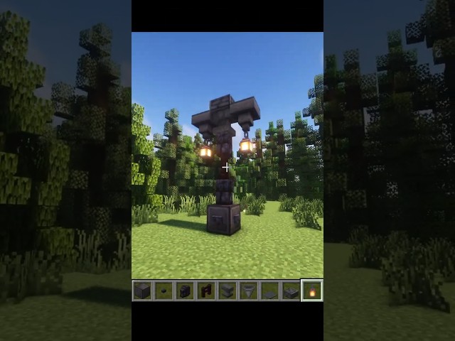 How to Build a Fancy Lamp Post in Minecraft!