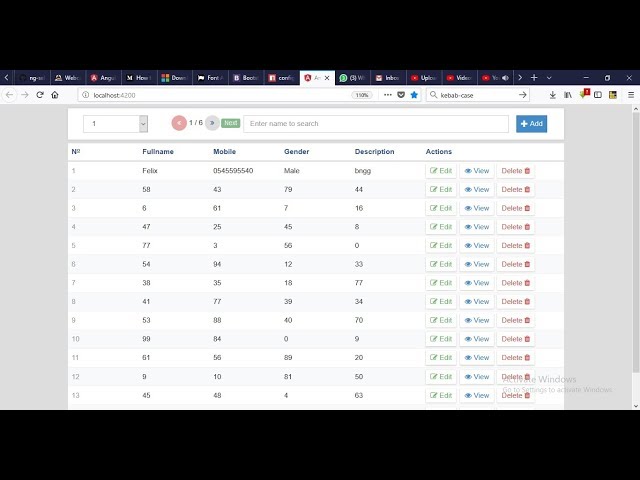 Angular datatable library with buttons,search and paginations. V 1.0.0. Support Angular 6