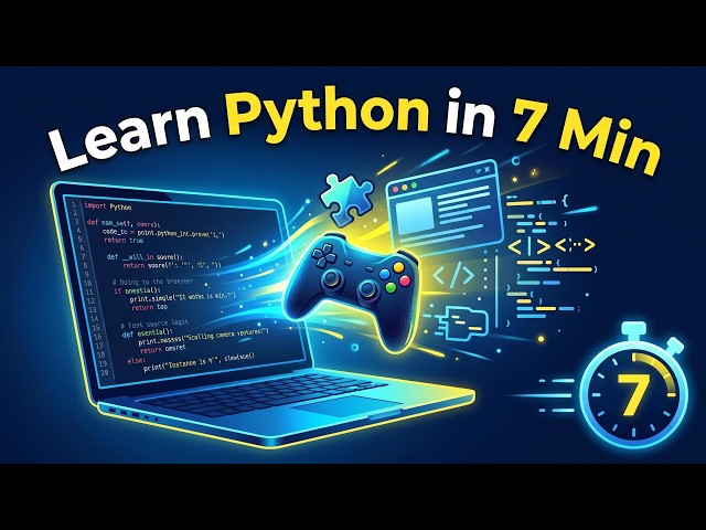 Code. Except it's Real | Learn Python Basics in 7 Minutes