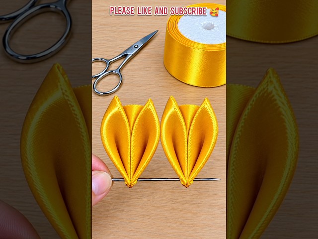 How to Make a Ribbon Flower 🌸 #Shorts