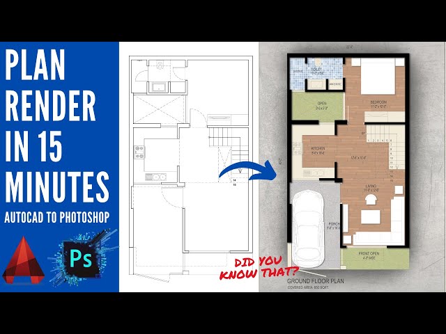 Easy Plan Rendering in Photoshop Tutorial [15 minutes]