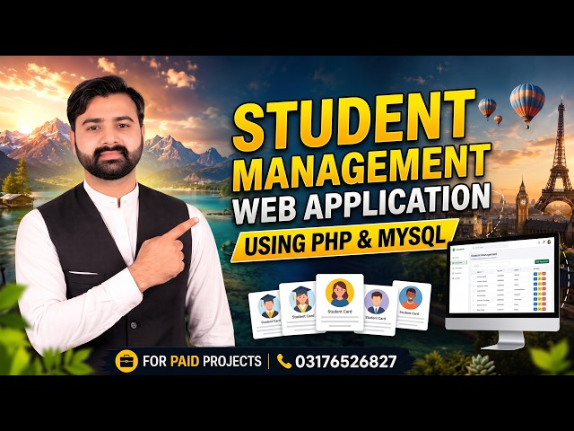 Student Management Web Application Using PHP MySQL | CS619 Complete Final Year Project