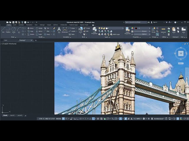 Tower Bridge London | Convert to AutoCAD Drawing – part 6