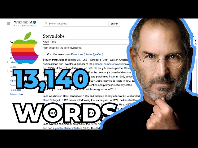 I read the entire Steve Jobs Wikipedia page