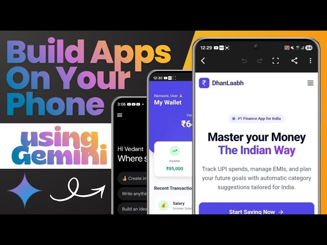 I Built a Finance App on My Phone Using Gemini 3 Pro! (Build ANY App with AI – Full Tutorial)