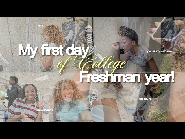 FIRST day of college🏫(freshman year) get ready with me, first day vlog, & more! #college #school