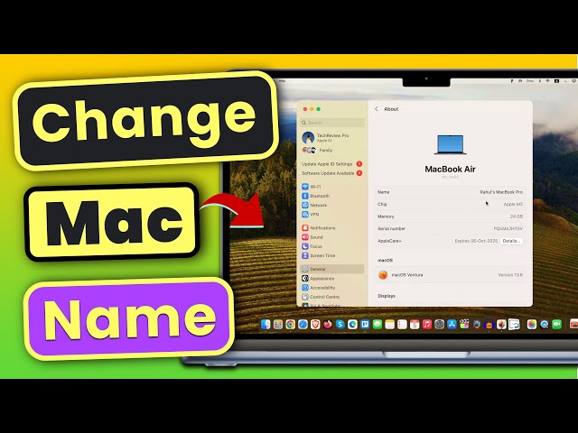 How to Change MacBook Name? Change Device Name of MacBookAir, MacBookPro, iMac, macStudio, Macmini
