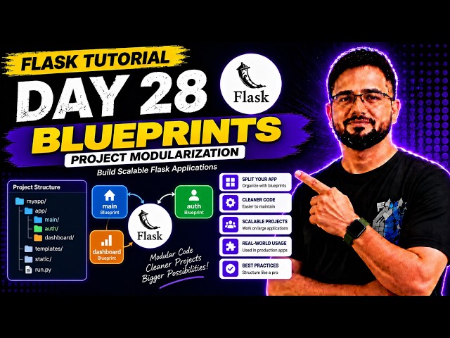 Flask Tutorial #28 - Blueprints | Modularize Flask Projects