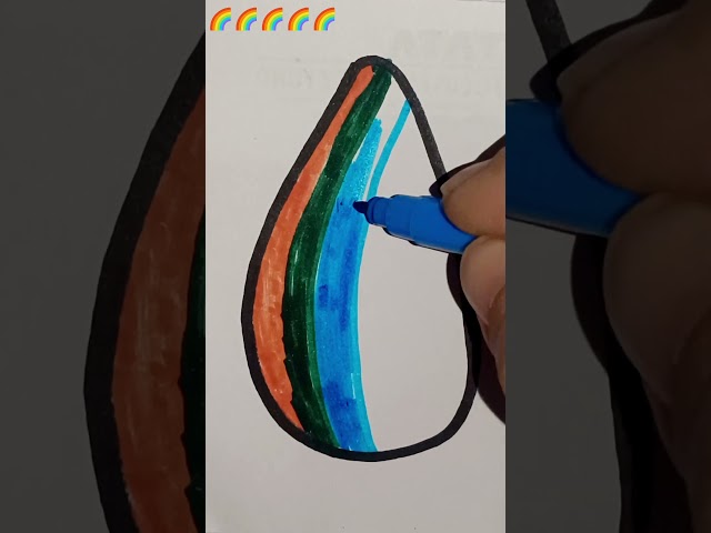 Satisfying Creative Art 🌈#satisfying #creativeart #shorts #trending #easydrawing