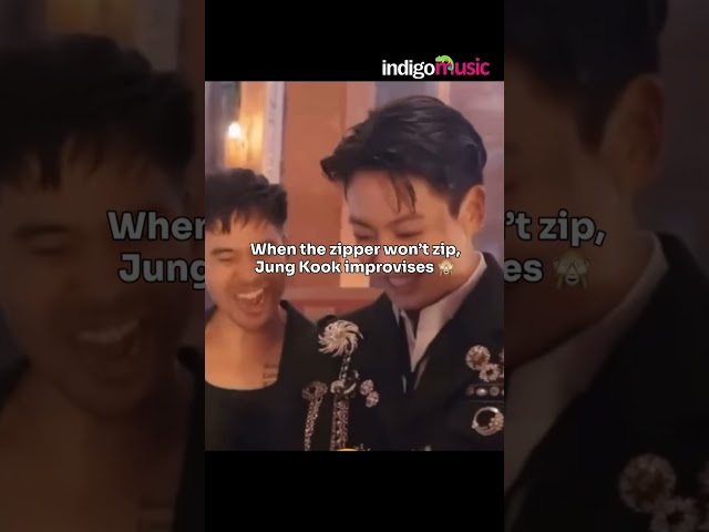 Jungkook's Zipper Wouldn't Zip So He Turned It Into Choreography 😂 BTS Funny Moment #shorts