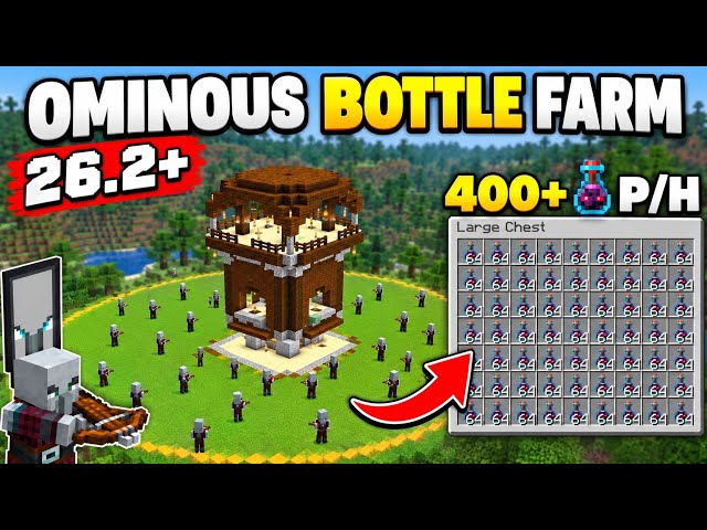BEST Ominous Bottle Farm in Minecraft Java 26.2+