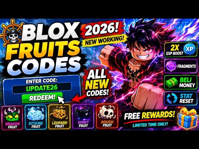 Blox Fruits Codes 2026 🔥 NEW Working Roblox Blox Fruits Codes