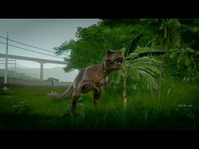 Rainy Day T. Rex | Jurassic World Evolution Test Clip
