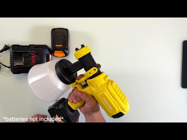 POWUSE Ultra-Light Cordless Paint Sprayer for Dewalt 20V Battery | HVLP Spray Gun Unboxing & Demo